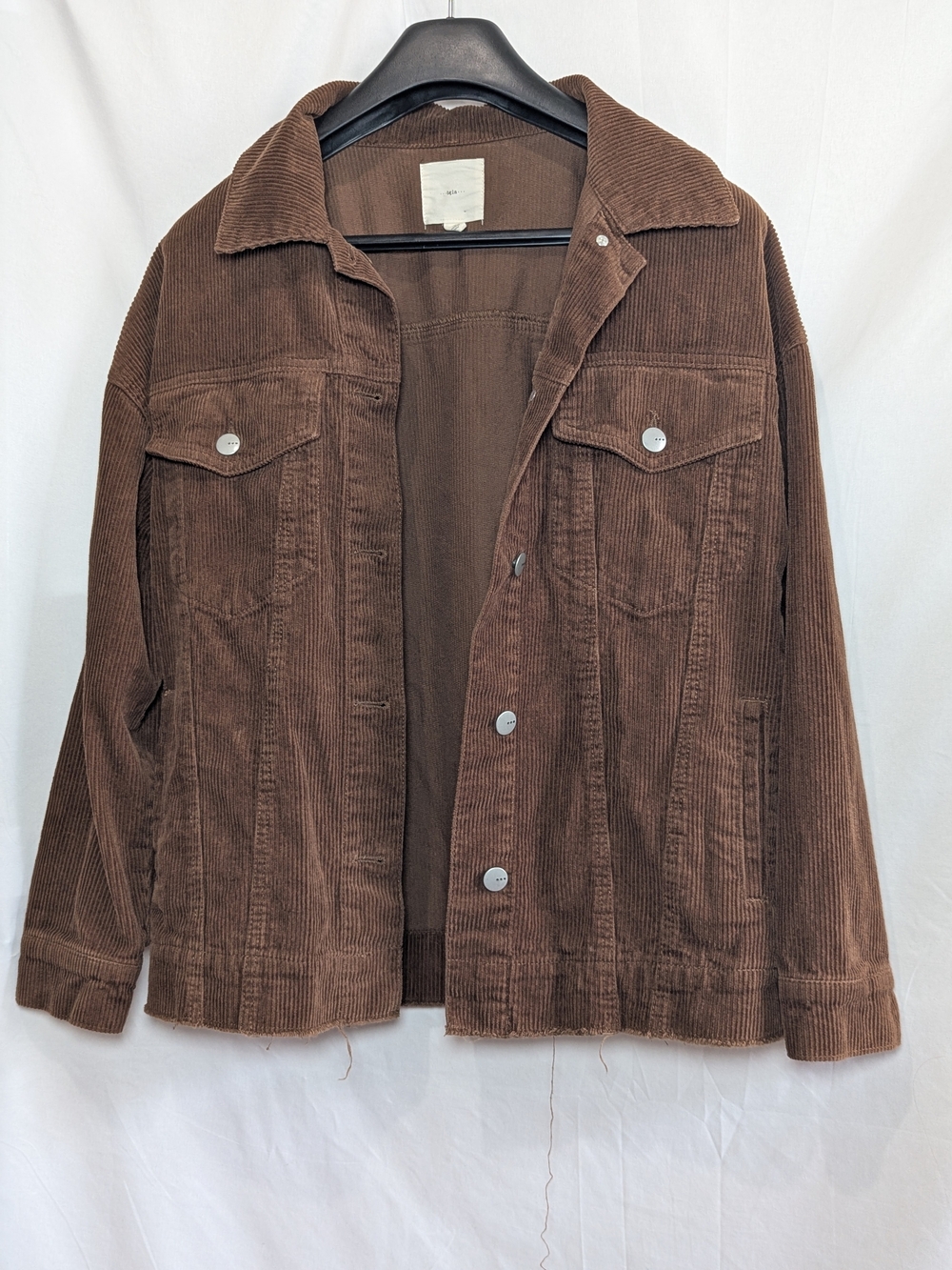 TGLA Brown Corduroy Utility Jacket Womenโs Small